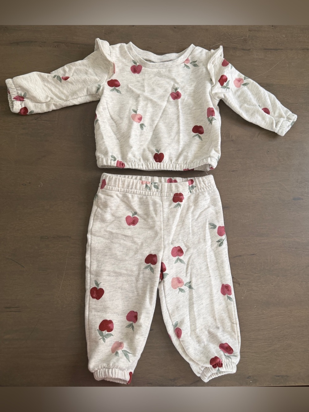 Carters 2pc Fall Apple Sweat Set 6M